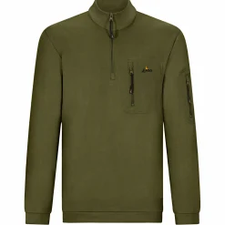 il Lago Prestige Halfzip Sweatshirt Eivinn Herren (Oliv)< Angelpullover & -Strickjacken