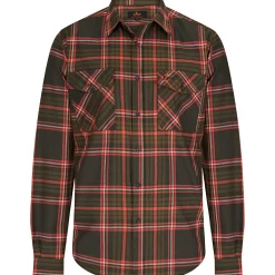 Clearance Hemd Leon Herren (Oliv/Rot) Outdoor- & Angelhemden