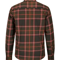Clearance Hemd Leon Herren (Oliv/Rot) Outdoor- & Angelhemden