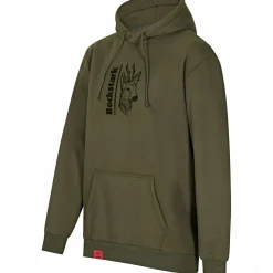 Hot Hoodie "Bockstark" Herren (Oliv) Angelpullover & -Strickjacken