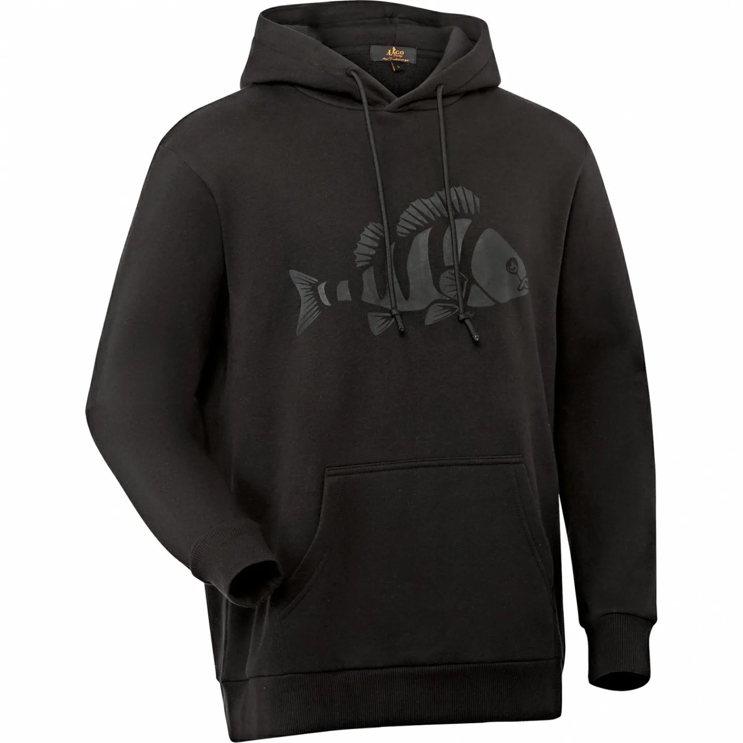New Hoodie "Barsch" Herren (Schwarz) Angelpullover & -Strickjacken