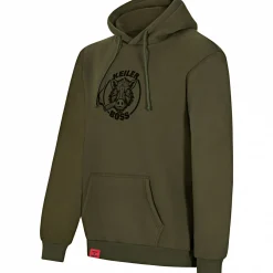 il Lago Prestige Hoodie "Keiler Boss" Herren (Oliv)< Angelpullover & -Strickjacken