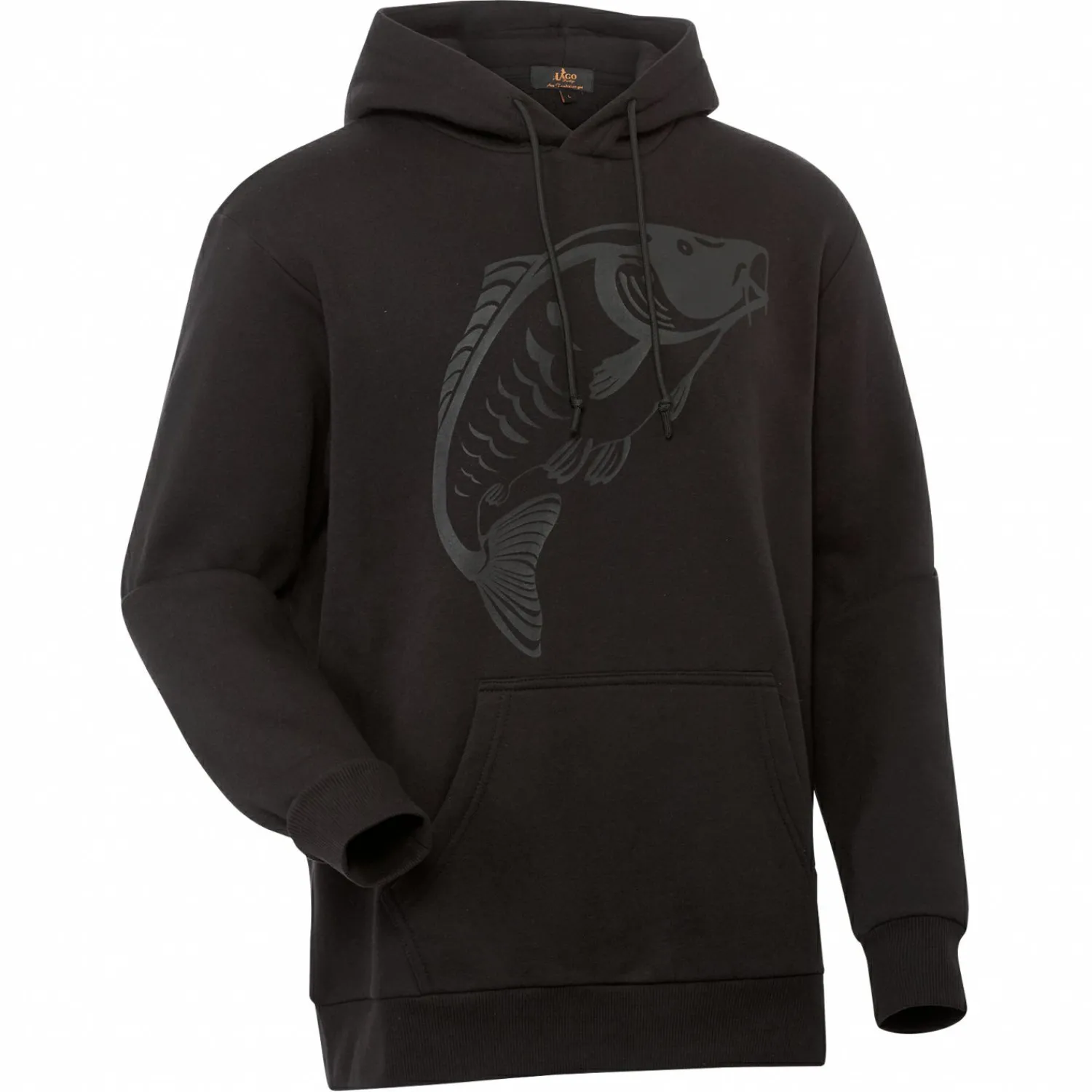 il Lago Prestige Hoodie "Karpfen" Herren (Schwarz)< Angelpullover & -Strickjacken