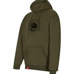 Discount Hoodie "Revierheld" Herren (Oliv) Angelpullover & -Strickjacken