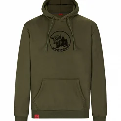 Discount Hoodie "Revierheld" Herren (Oliv) Angelpullover & -Strickjacken