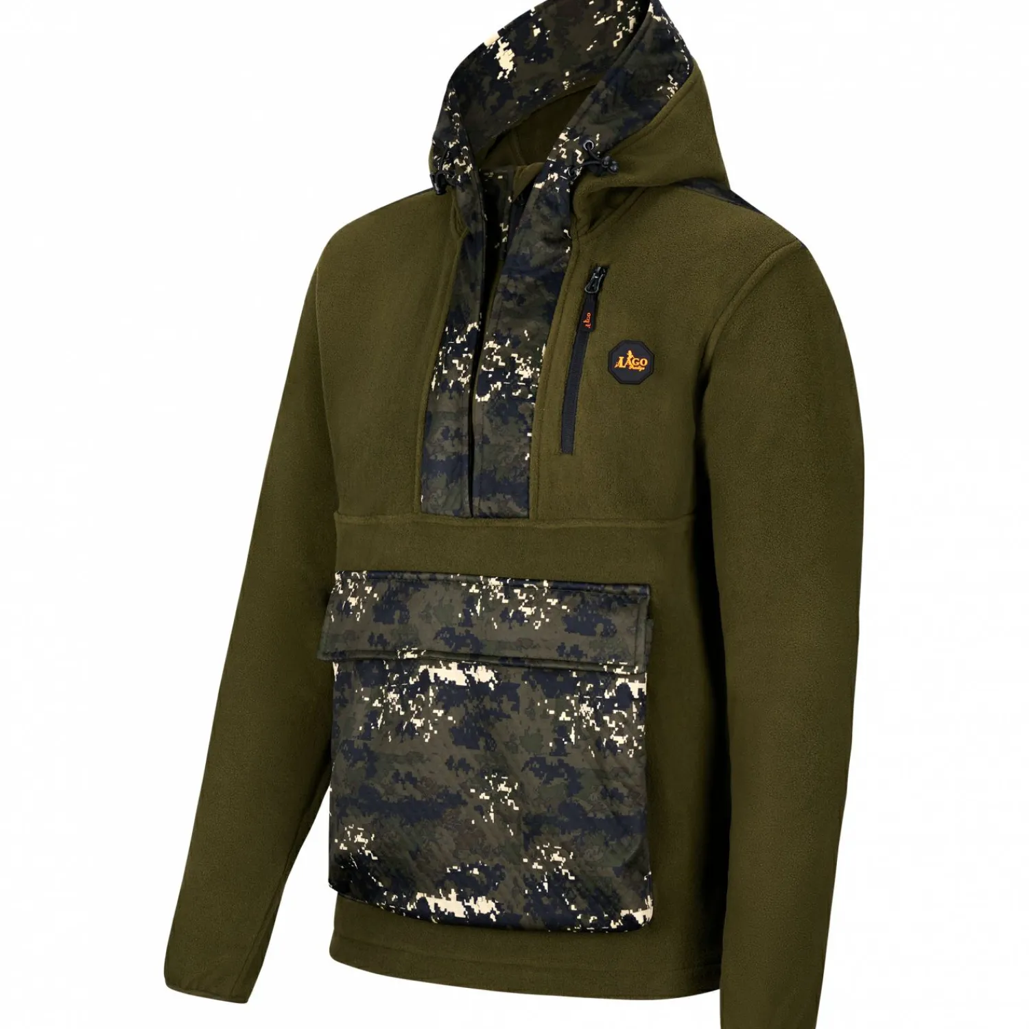 il Lago Prestige Hybrid-Hoodie Shawk Herren (Oliv/phantomX)< Angelpullover & -Strickjacken