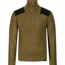 Best Jagdtroyer Eirik Herren (Oliv/Schwarz) Angelpullover & -Strickjacken
