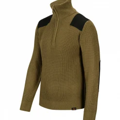 Best Jagdtroyer Eirik Herren (Oliv/Schwarz) Angelpullover & -Strickjacken