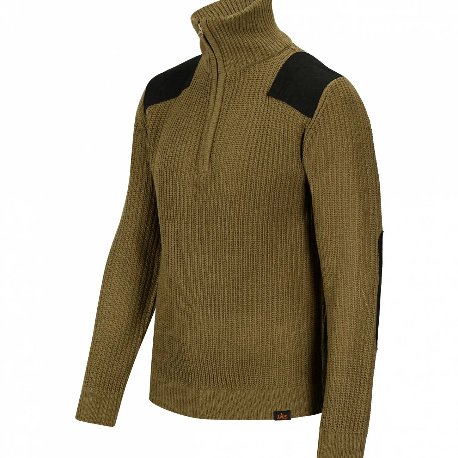 Best Jagdtroyer Eirik Herren (Oliv/Schwarz) Angelpullover & -Strickjacken