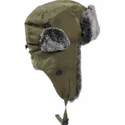 New Kunstfell Mütze Unisex (Oliv/Grau) Anglerhüte & Anglermützen