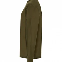 Outlet Langarmshirt Jonah Herren (Oliv) Angelpullover & -Strickjacken