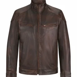 il Lago Prestige Lederjacke Boston Herren (Braun)< Outdoor- & Angel-Jacken