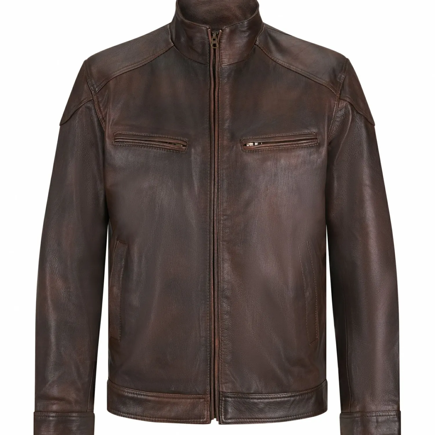 il Lago Prestige Lederjacke Boston Herren (Braun)< Outdoor- & Angel-Jacken