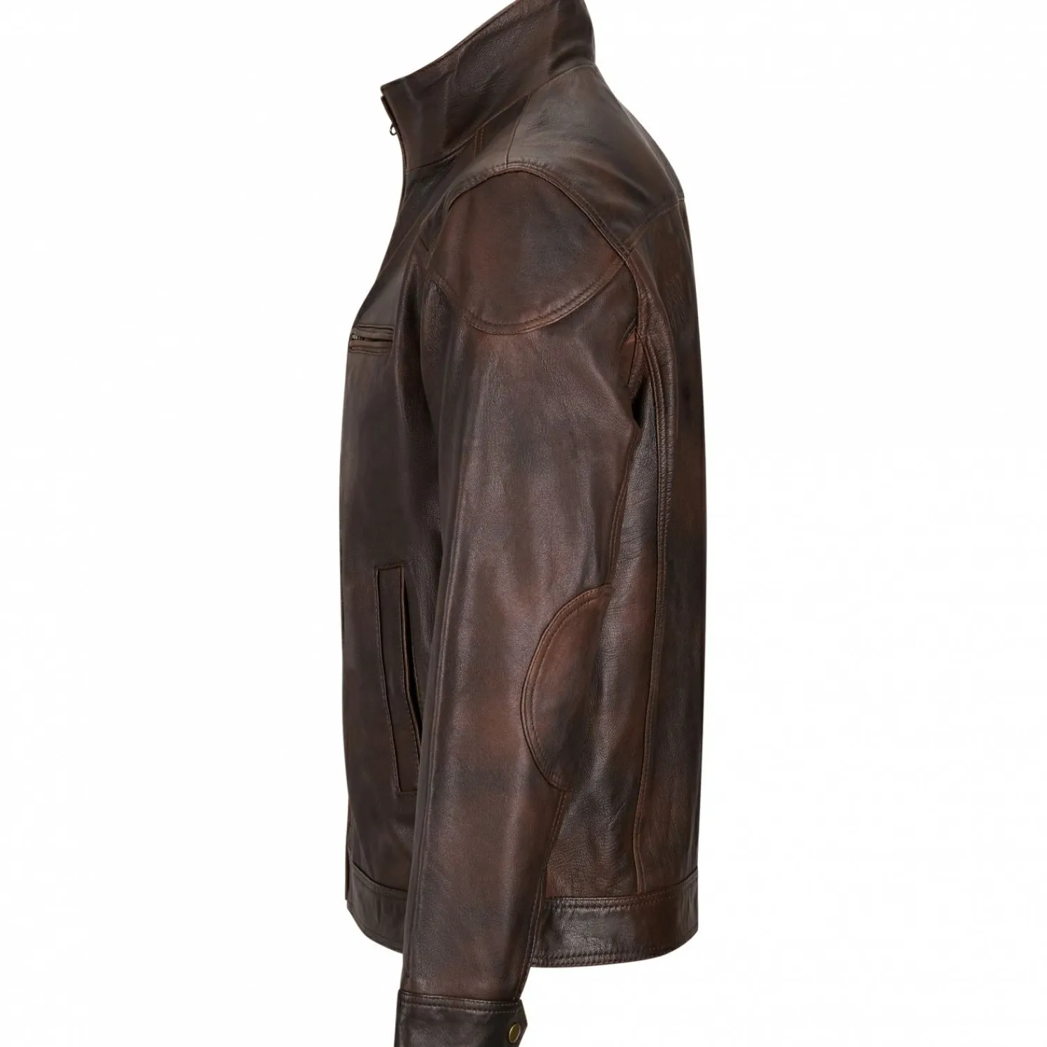 il Lago Prestige Lederjacke Boston Herren (Braun)< Outdoor- & Angel-Jacken