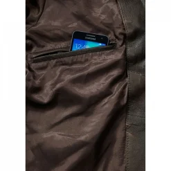 il Lago Prestige Lederjacke Boston Herren (Braun)< Outdoor- & Angel-Jacken