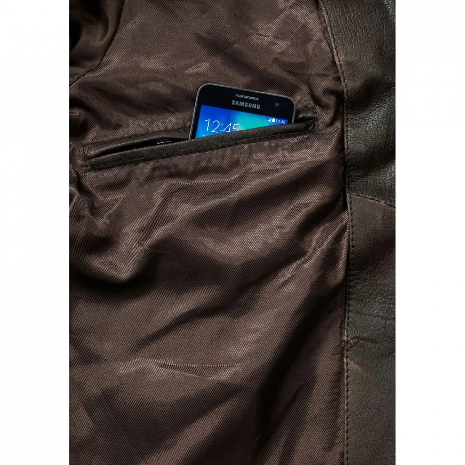 il Lago Prestige Lederjacke Boston Herren (Braun)< Outdoor- & Angel-Jacken