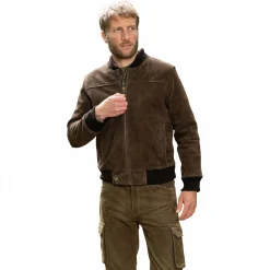 Hot Lederjacke Houston Herren (Braun) Outdoor- & Angel-Jacken