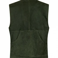 il Lago Prestige Lederweste Field Vest Herren (Oliv)< Outdoor- & Anglerwesten