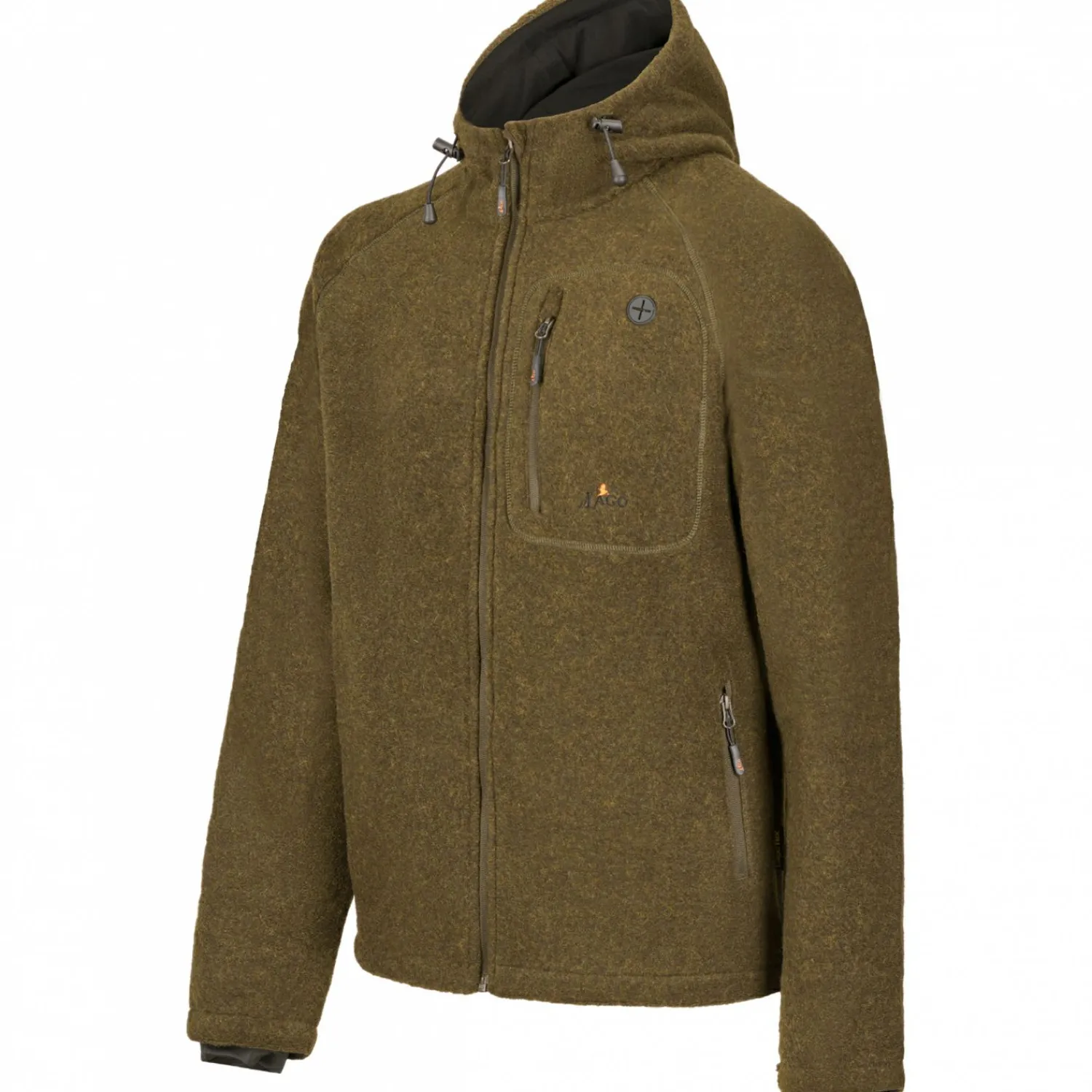 il Lago Prestige Lodenfleece-Jacke Geo Pro Membran Herren (Oliv)< Outdoor- & Angel-Jacken