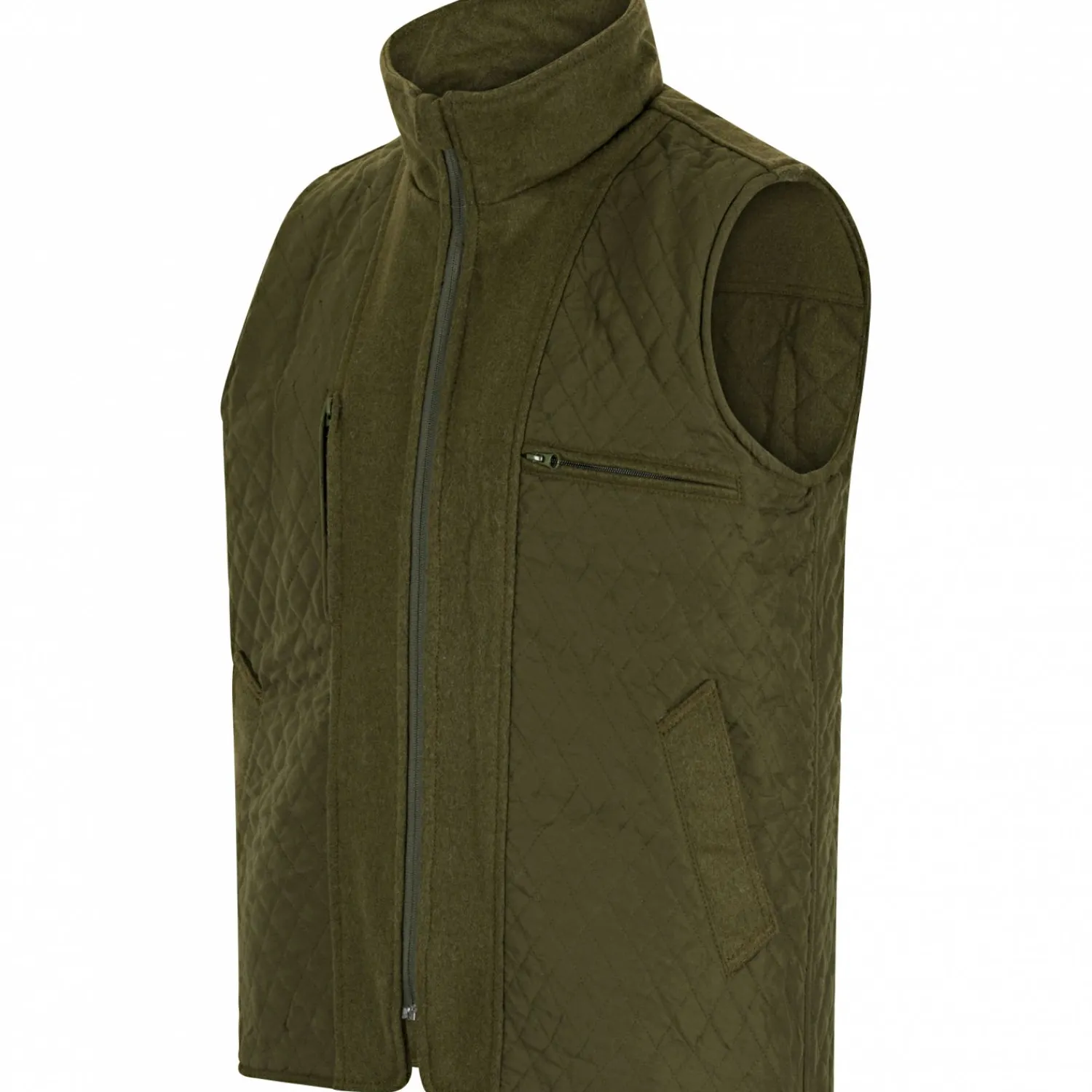 Hot Lodenweste Waidmanns Herren (Oliv) Outdoor- & Anglerwesten