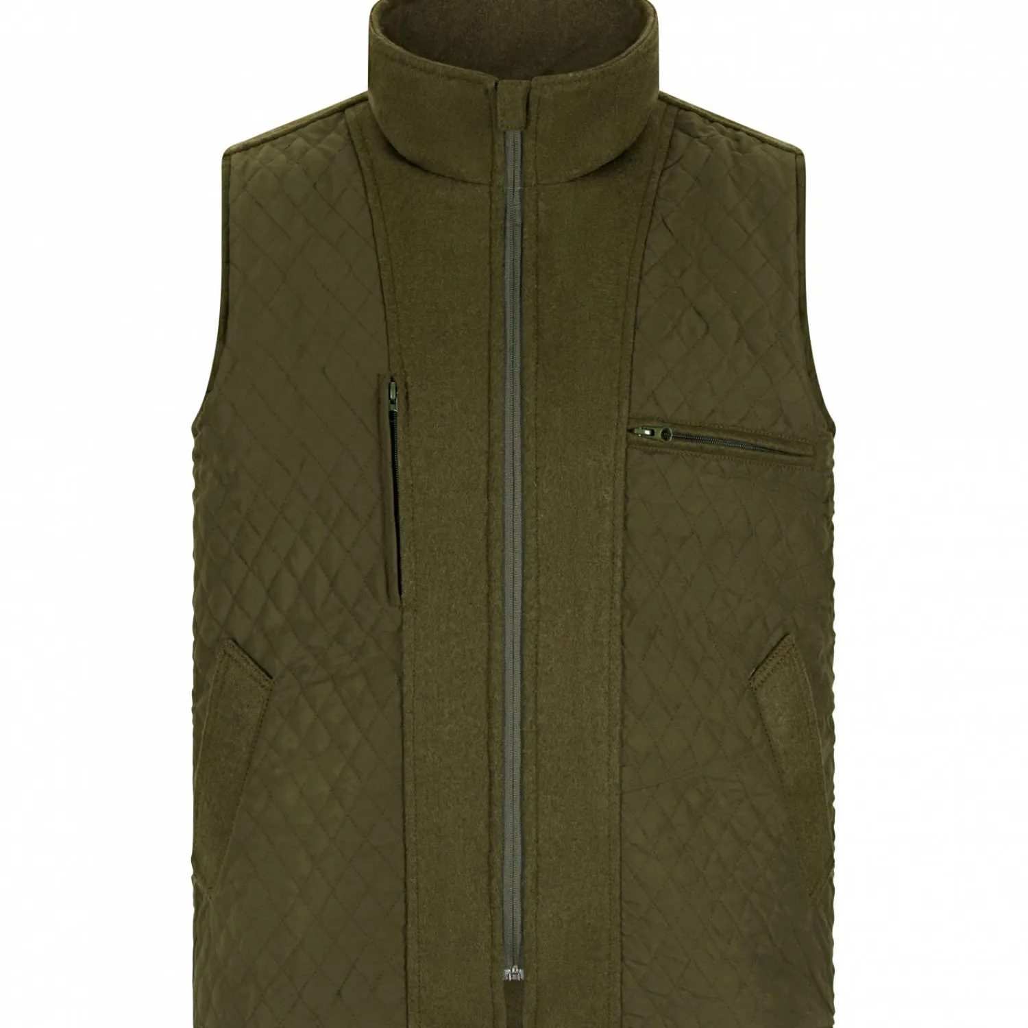 Hot Lodenweste Waidmanns Herren (Oliv) Outdoor- & Anglerwesten
