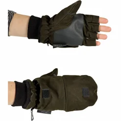 il Lago Prestige Nubukleder Handschuhe Unisex (Oliv/Schwarz)< Outdoor- & Angel-Handschuhe