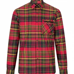 il Lago Prestige Oberhemd Scandica Herren (Rot/Oliv)< Outdoor- & Angelhemden