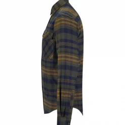 il Lago Prestige Outdoor Flanell-Hemd Torben Herren (Oliv/Blau)< Outdoor- & Angelhemden