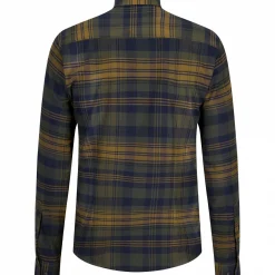 il Lago Prestige Outdoor Flanell-Hemd Torben Herren (Oliv/Blau)< Outdoor- & Angelhemden