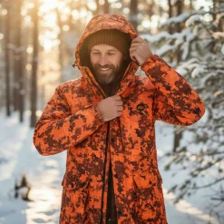 Discount Parka Arctic Herren (Orange Camouflage) Outdoor- & Angel-Jacken