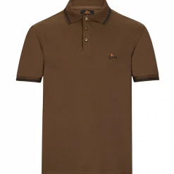 Sale Poloshirt Pique Herren (Braun) Angel-Poloshirts & Langarmshirts