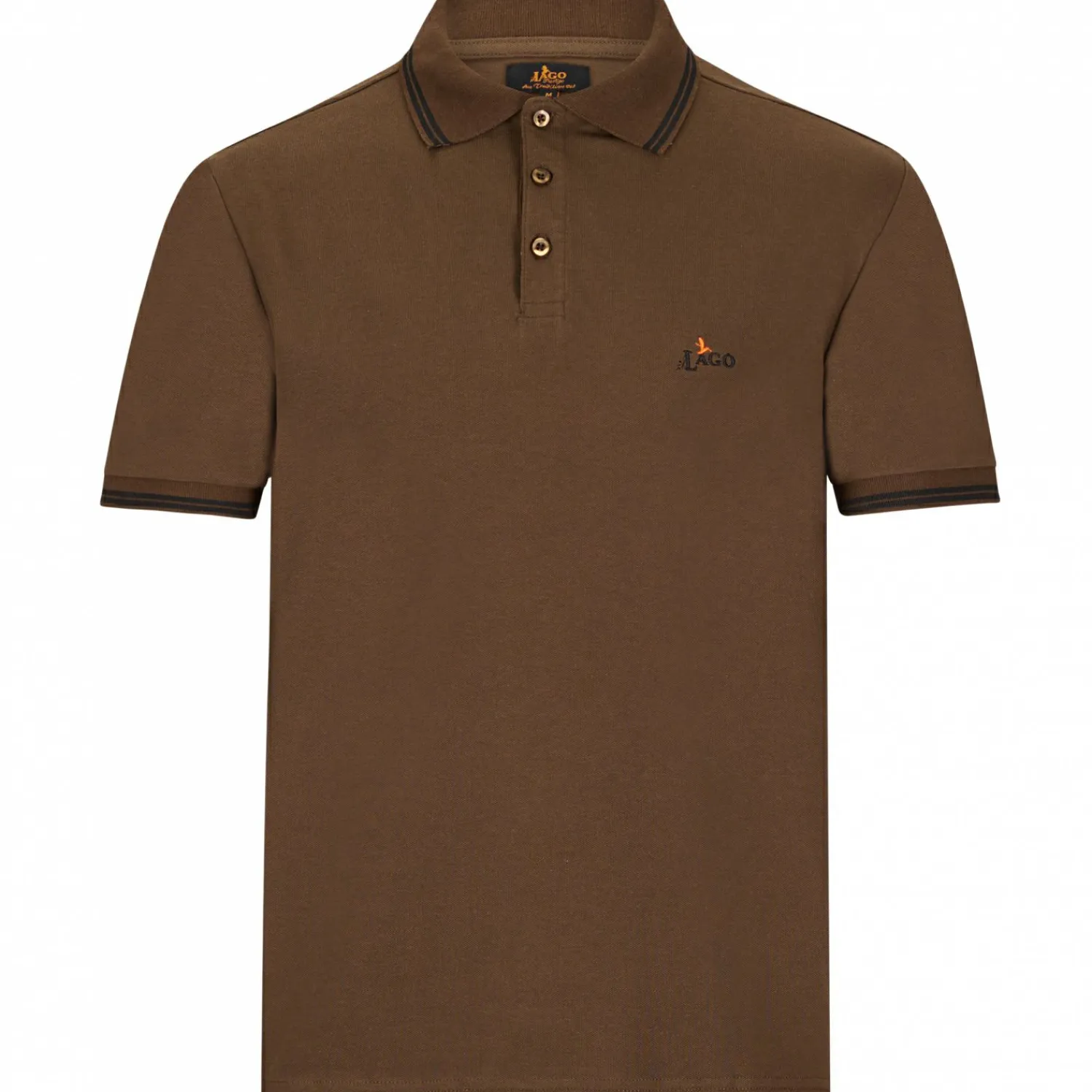 Sale Poloshirt Pique Herren (Braun) Angel-Poloshirts & Langarmshirts