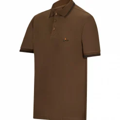 Sale Poloshirt Pique Herren (Braun) Angel-Poloshirts & Langarmshirts