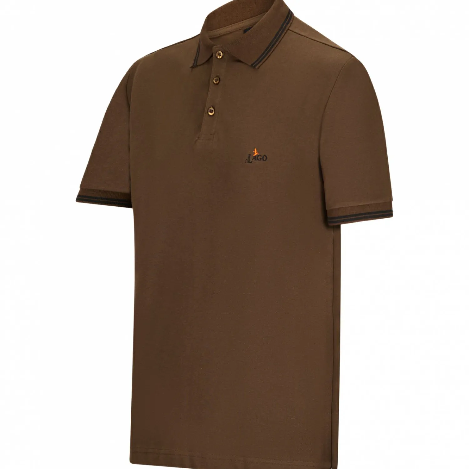 Sale Poloshirt Pique Herren (Braun) Angel-Poloshirts & Langarmshirts