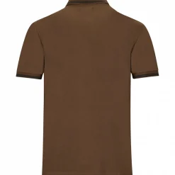 Sale Poloshirt Pique Herren (Braun) Angel-Poloshirts & Langarmshirts