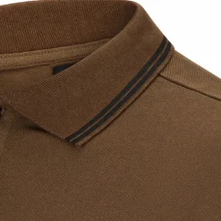 Sale Poloshirt Pique Herren (Braun) Angel-Poloshirts & Langarmshirts