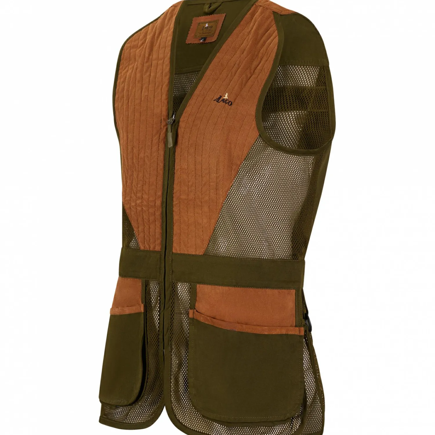 il Lago Prestige Schießweste Sienna Herren (Oliv/Beige)< Outdoor- & Anglerwesten
