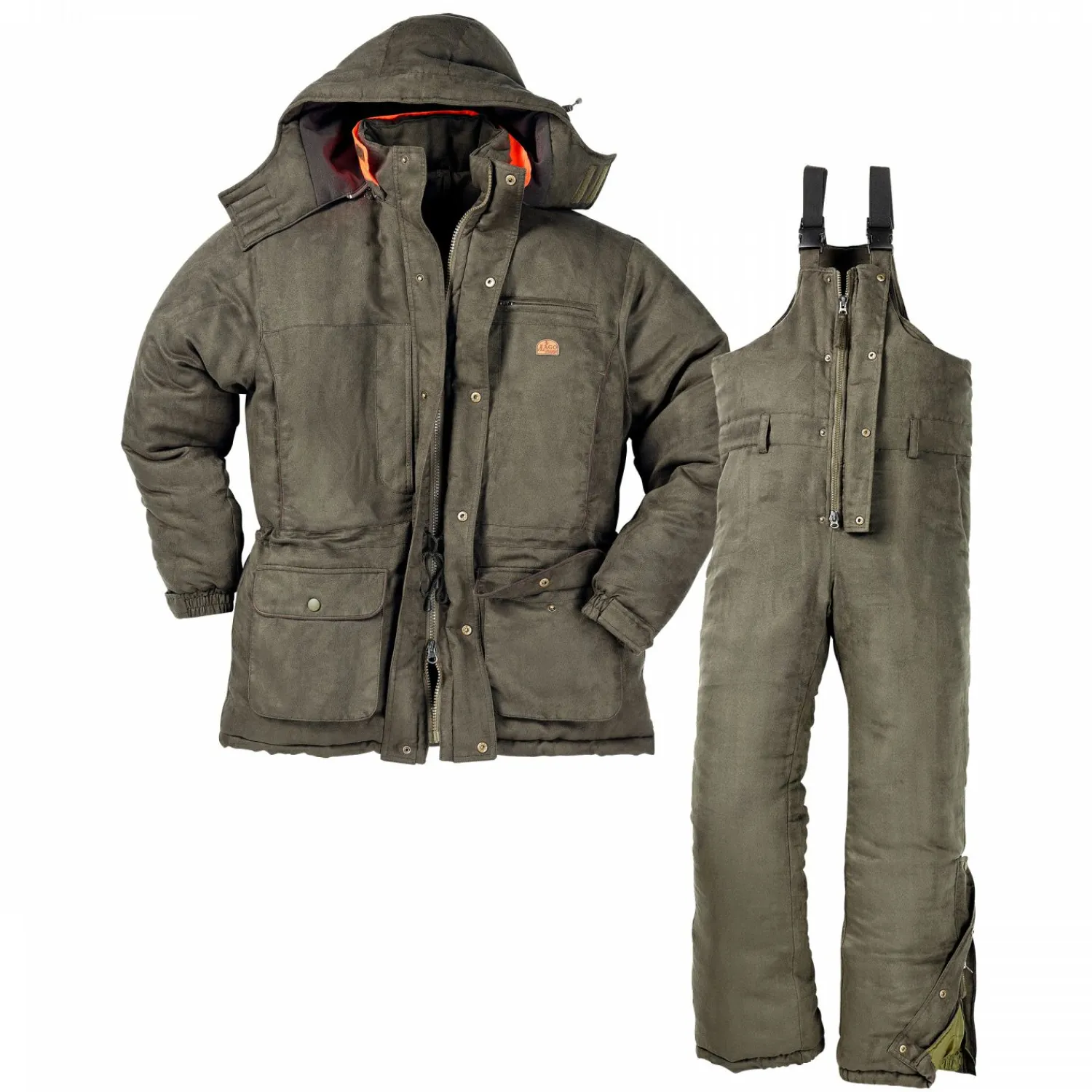 Set: Jacke + Latzhose Arctic Herren (Braun) Thermohosen & Regenhosen