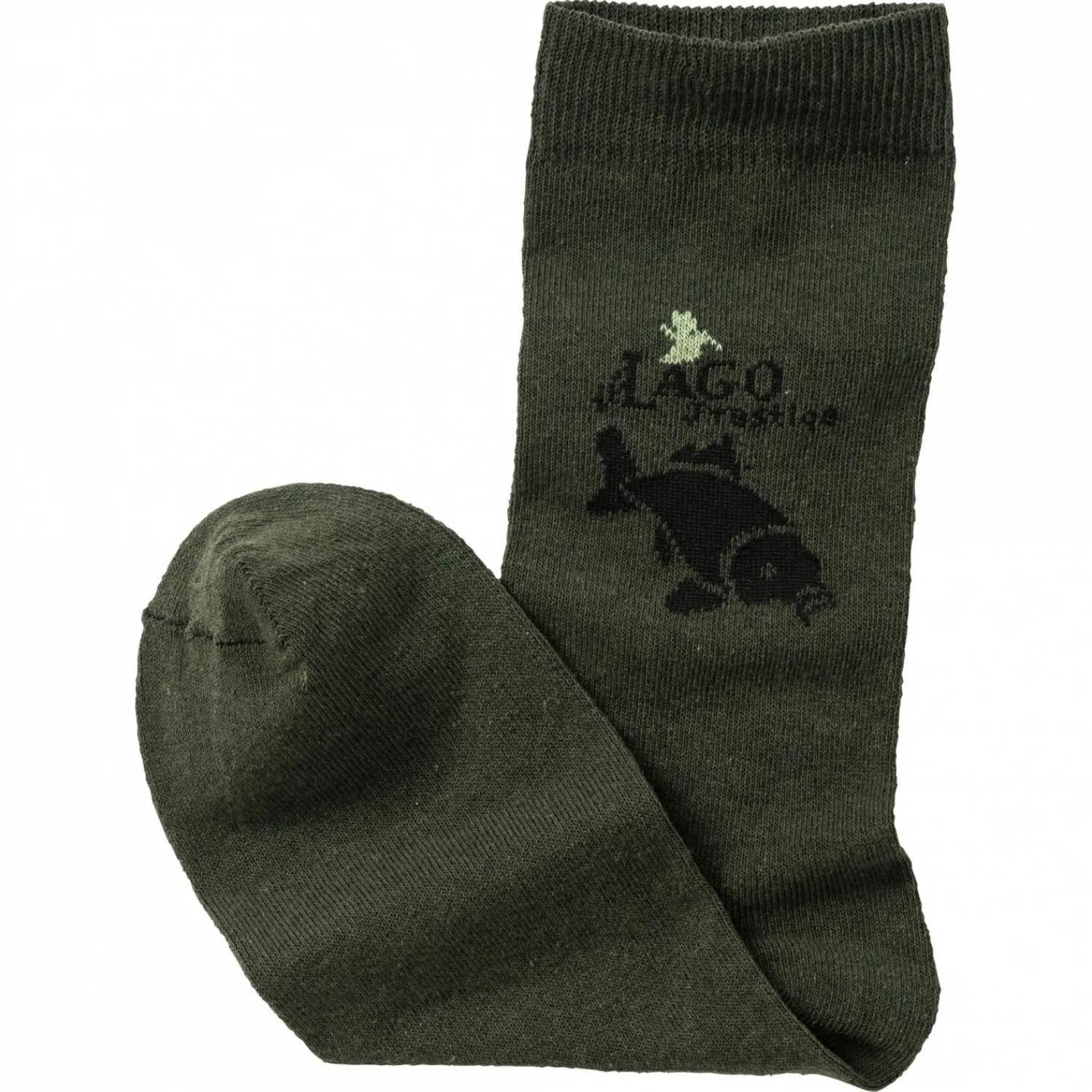 il Lago Prestige Socken "Karpfen" (Oliv)< Outdoor- & Angel-Socken