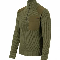 New Strick Troyer Storm Herren (Oliv) Angelpullover & -Strickjacken
