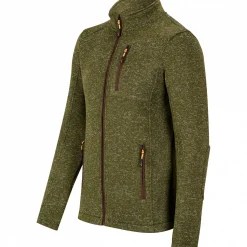 il Lago Prestige Strickfleece-Jacke Dagon Herren (Oliv Meliert)< Winter- & Thermojacken