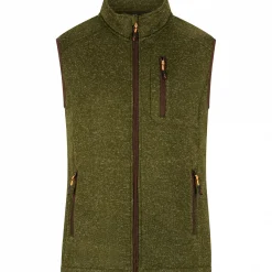 New Strickfleece-Weste Eric Herren (Oliv) Outdoor- & Anglerwesten