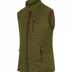 New Strickfleece-Weste Eric Herren (Oliv) Outdoor- & Anglerwesten