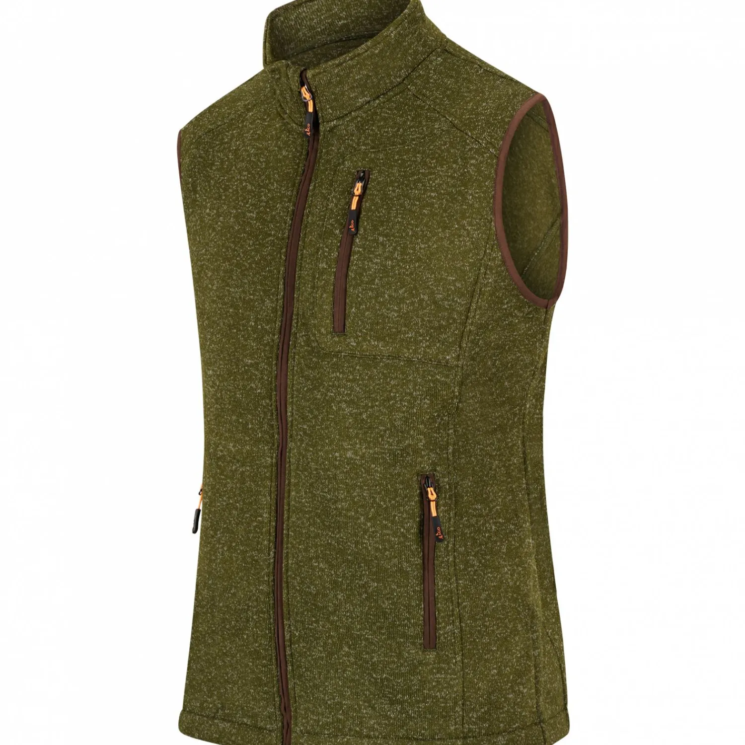 New Strickfleece-Weste Eric Herren (Oliv) Outdoor- & Anglerwesten