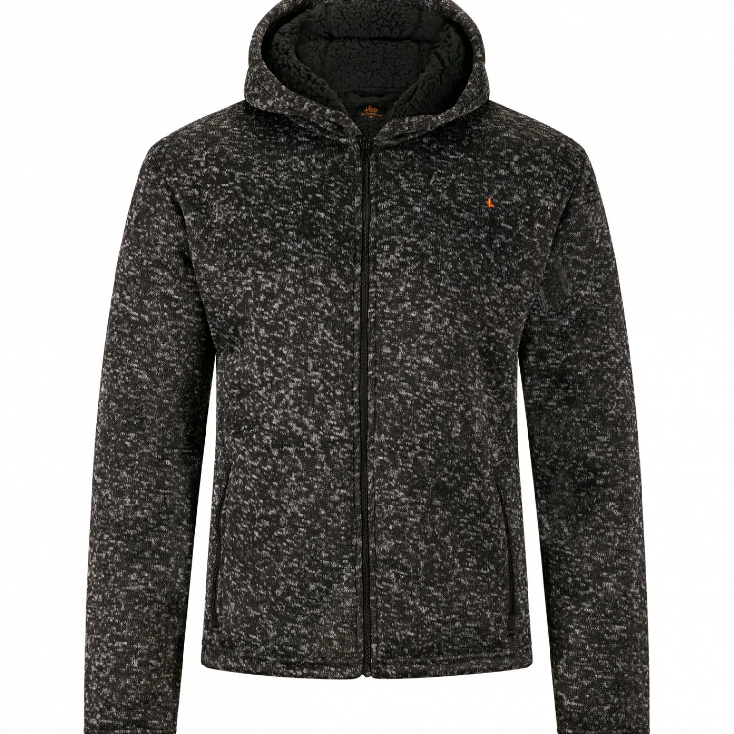 Best Teddy Strickfleece-Jacke Spirit Herren (Schwarz Meliert) Outdoor- & Angel-Jacken