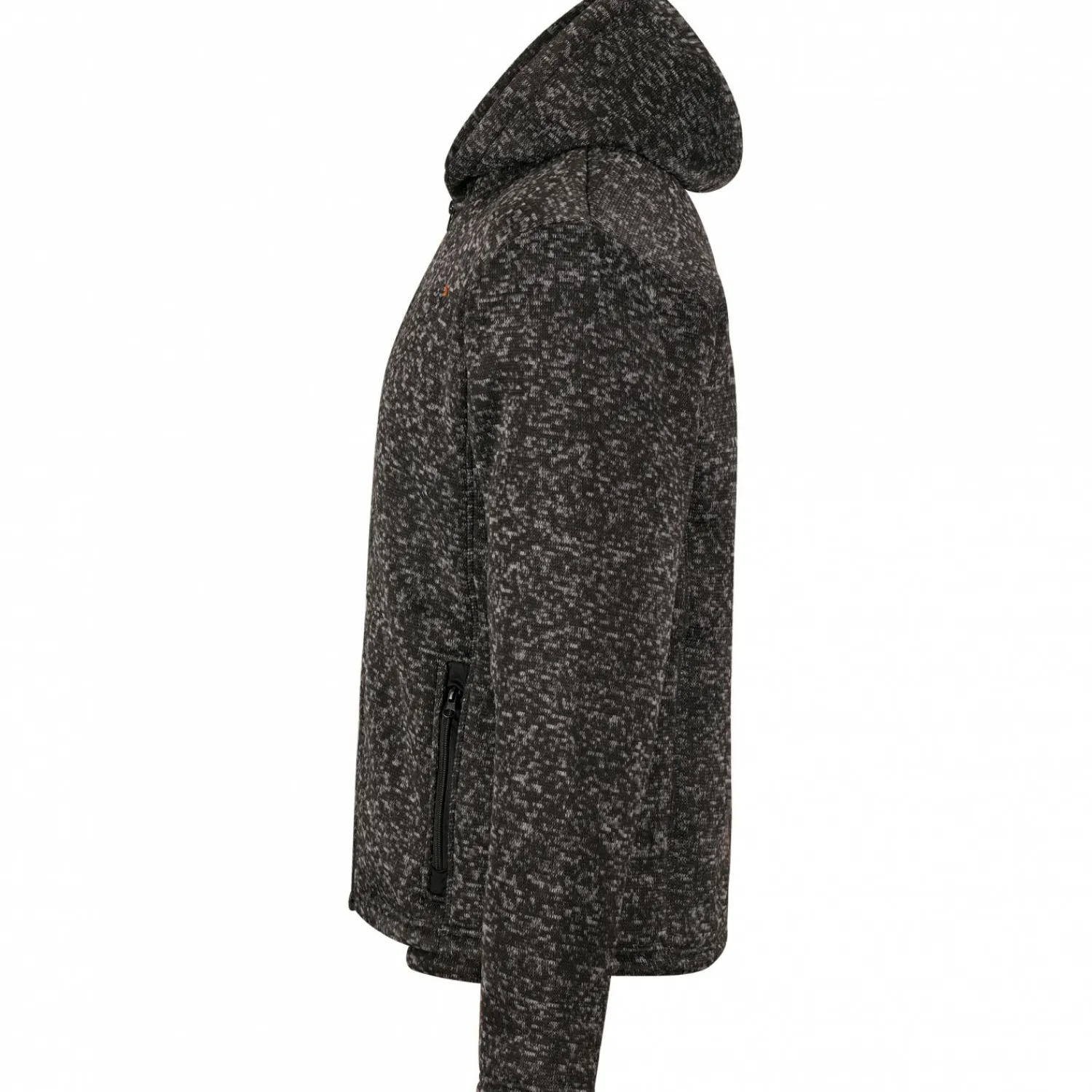 Best Teddy Strickfleece-Jacke Spirit Herren (Schwarz Meliert) Outdoor- & Angel-Jacken