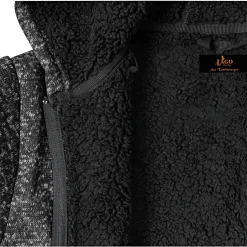 Best Teddy Strickfleece-Jacke Spirit Herren (Schwarz Meliert) Outdoor- & Angel-Jacken