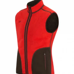 il Lago Prestige Teddyfleece-Weste Herren (Braun/Rot)< Outdoor- & Anglerwesten