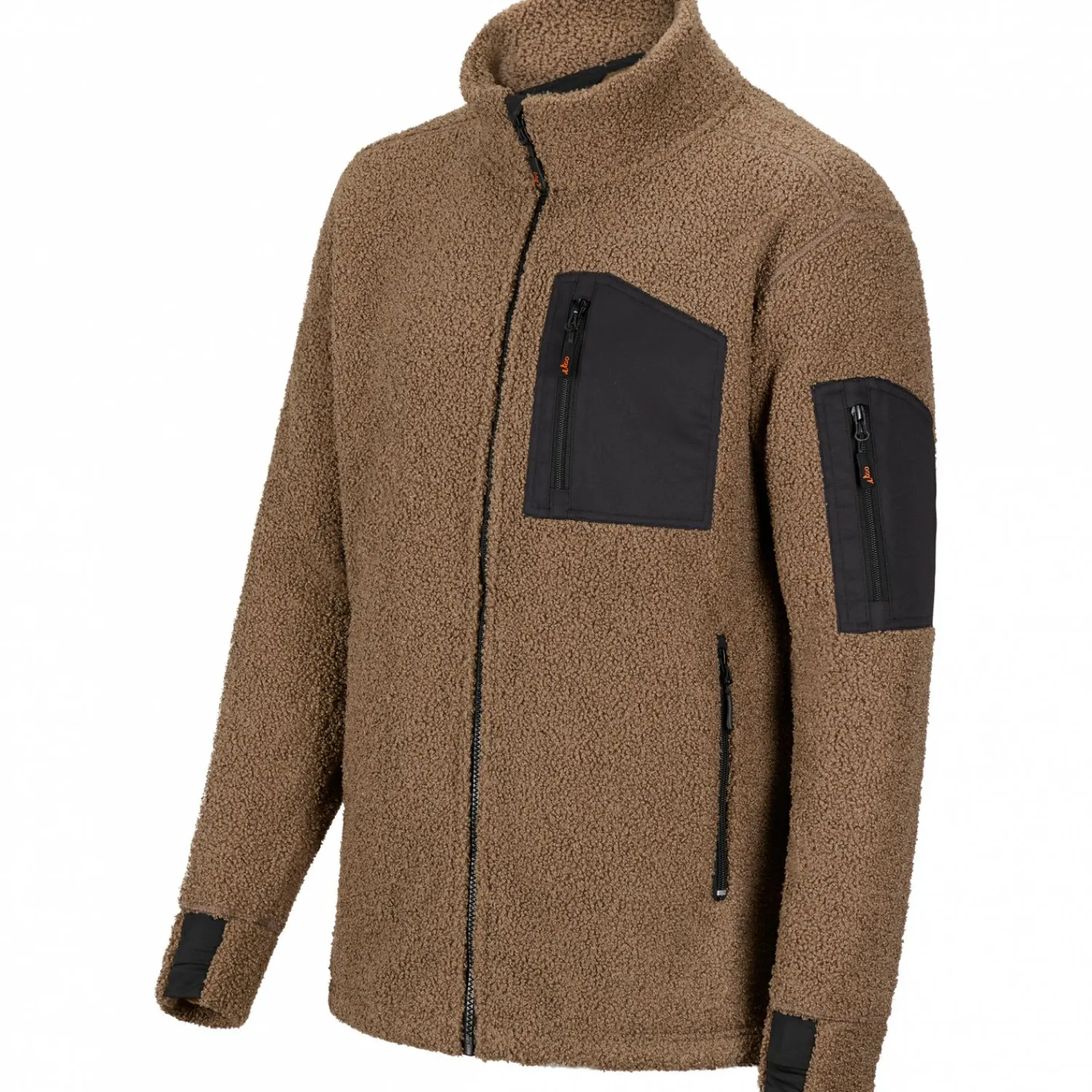 Discount Teddyfleece-Jacke Tammo Herren (Braun/Schwarz) Outdoor- & Angel-Jacken