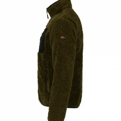 Teddyfleece-Jacke Halver Herren (Oliv/Schwarz) Outdoor- & Angel-Jacken